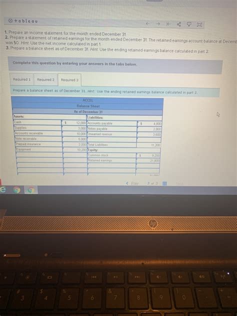 Solved Tableau DA 2 3 Mini Case Preparing An Income Chegg