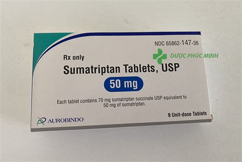 Thuốc Sumatriptan Tablets Usp 50mg Hộp 9 Viên Của Aurobindo Trị đau Nửa đầu Mua ở đâu Giá Bán