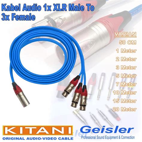 Jual Juan Kabel Audio Kabel Power X Xlr Male To X Xlr Female