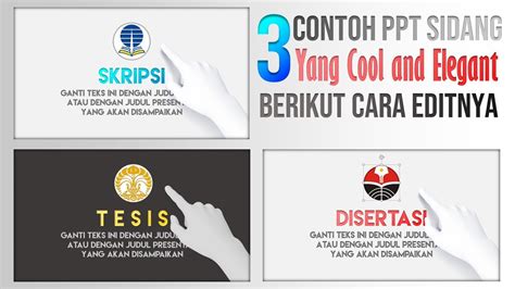 Tiga Contoh Slide Ppt Ujian Sidang Yang Elegant And Cool Youtube