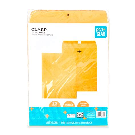 Pen Gear 10 X13 Clasp Enveloe Color Brown Kraft Clasp Envelopes