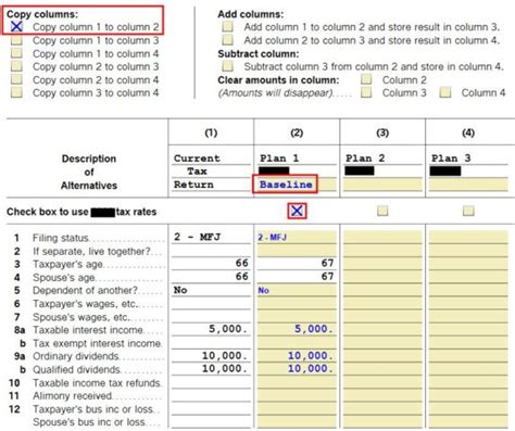 Tax Planning With TurboTax What If Worksheet Roth Conversion