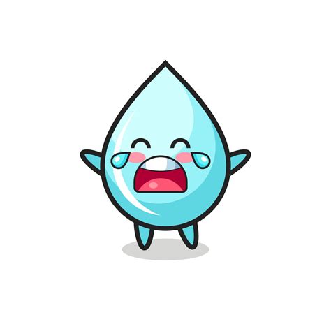 La Ilustraci N Del Beb Llorando Gota De Agua Lindo Vector En