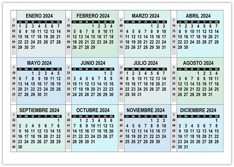 Calendario 2024 Con Números De Semana