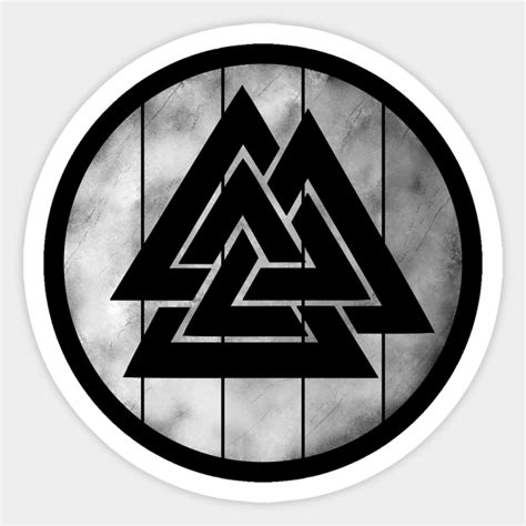 Valknut Valhalla Odin's knot symbol - Valhalla - Sticker | TeePublic