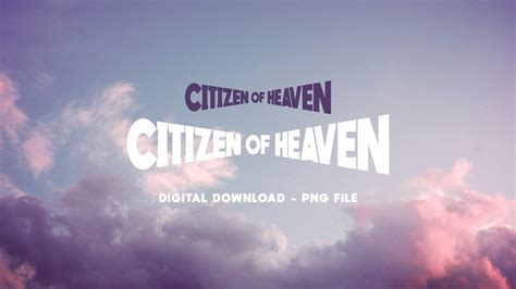 Citizen of Heaven PNG, Digital Download, Great for T-shirts, Hats ...