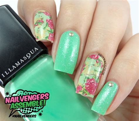 Nailvengers Assemble Floral Brit Nails