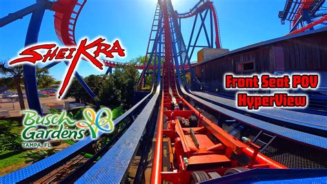 SheiKra Intense Dive Coaster Front Row POV HyperView Busch