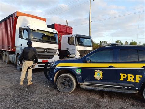 Prf Flagra Em Bag Duas Carretas Toneladas Acima Do Permitido