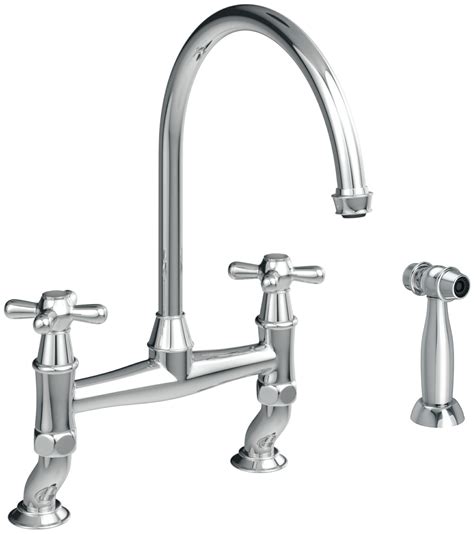 Abode Langley Bridge Kitchen Mixer Tap With Handspray Chrome Finishes