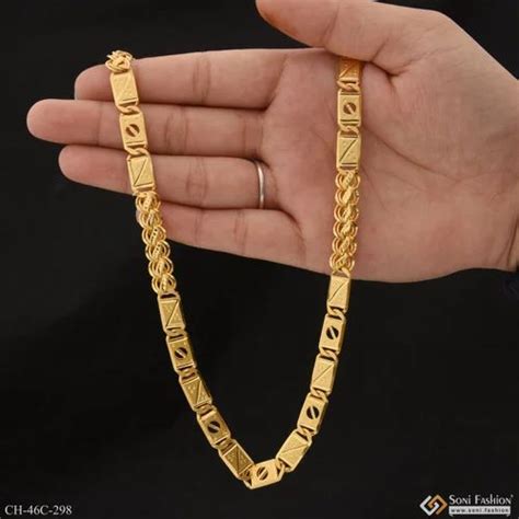 Gram Gold Plated Kohli Nawabi Cute Design Best Quality Chain For Men