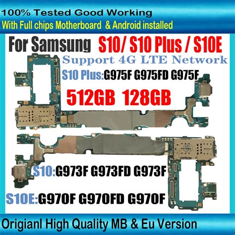 Original Motherboard For Samsung Galaxy S10 Plus G975U G975F S10 G973U