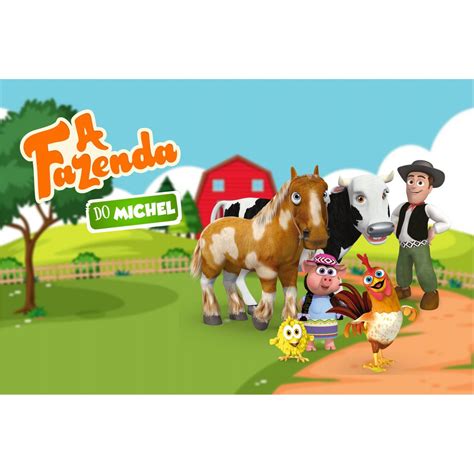 Painel Lona Desenho Fazenda Zenon Fazendinha Infantil Cute Fofo