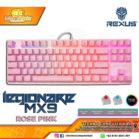 REXUS LEGIONARE MX9 TKL Pink Mechanical Brown Switch Gaming Keyboard