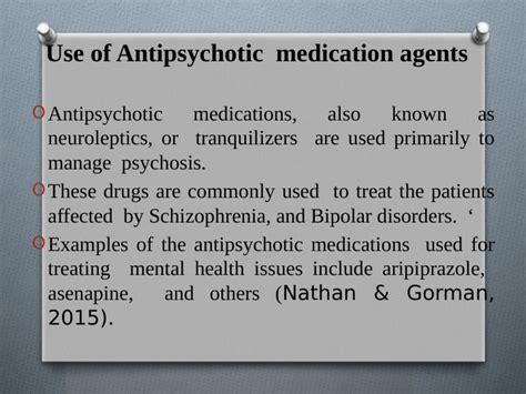 Psychotropic Medications In Healthcare Assessment And Use