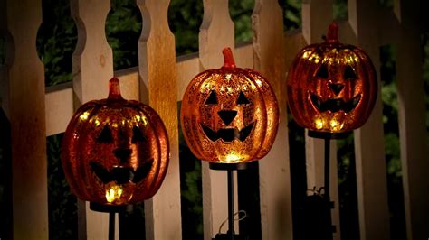 Lighted Pumpkin Yard Stakes Outdoor Halloween Decoration Improvements