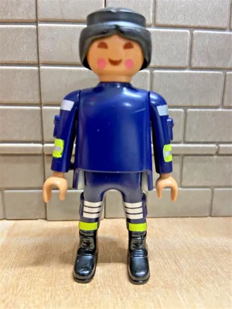 PLAYMOBIL PERSONNAGE POLICIER Gendarme Pompier 73 Pour CUSTOM RARE