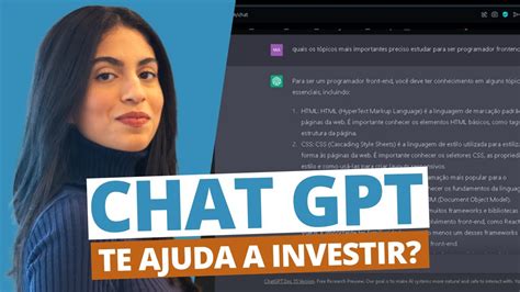 Chatgpt Pode Te Ajudar A Investir E Organizar As Finan As Testei O