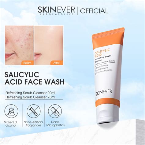 Skinever Salicylic Acid Facial Cleanser Oil Control Acne Treatment