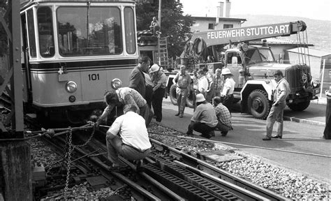 SSB Zahnradbahn Tw 101 ME AEG 1935 Ist Bei Der Talfahrt Auf Der