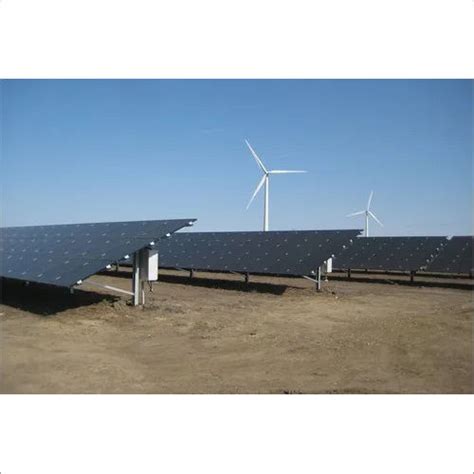 Black White Ground Mounted Solar Wind Hybrid Power Plant At Best Price