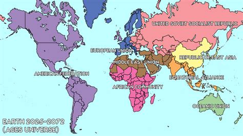 Map of Earth 2025-2072 (Ages Universe) by BriniaSona on DeviantArt