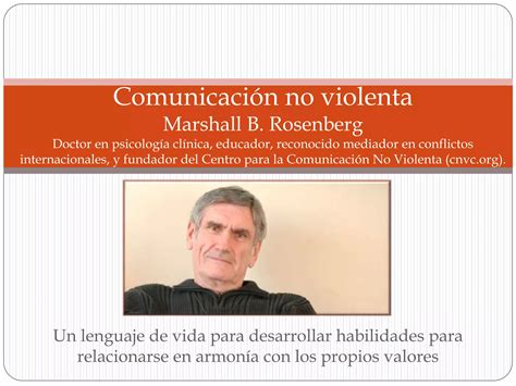 Comunicación No Violenta Marshall Rosenberg PPT