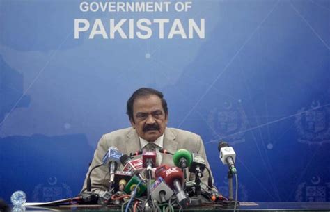 Interior Minister Rana Sanaullah Addressing A Press Conference At Press