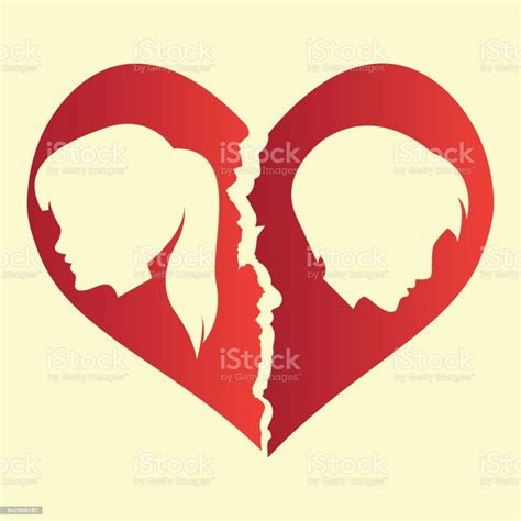 Broken Heart Heartbreak Flat Icon For Broken Heart Concept Vector