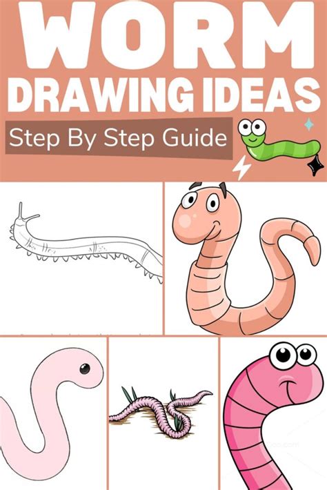 17 Worm Drawing Ideas - How To Draw Worm - DIYnCrafty