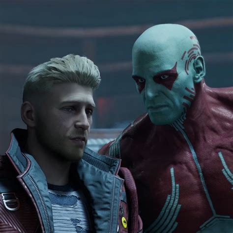 Drax Whispering To Starlord Guardians Of The Galaxy Game Guardians