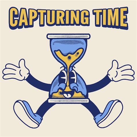 Premium Vector Capturing Time With Hourglass Groovy Character Design