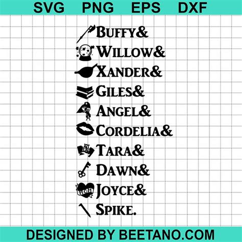 Buffy Willow Xander Vampire Slayer Svg Buffy The Vampire Slayer Svg