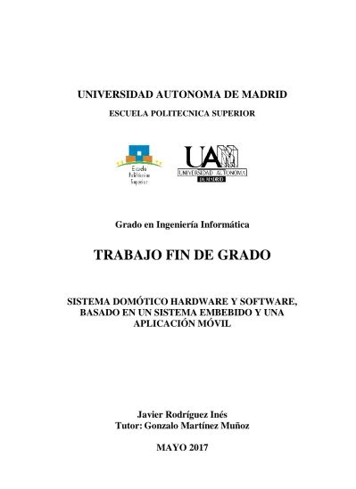 Sistema domótico hardware y software basado en un sistema embebido y