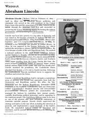 Abraham Lincoln Wikipedia Pdf 12 10 22 10 53 PM Abraham Lincoln