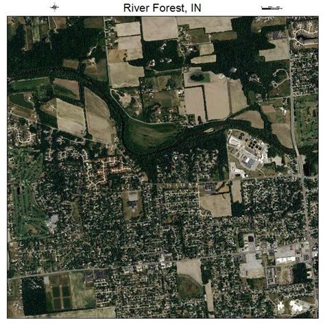 Aerial Photography Map of River Forest, IN Indiana