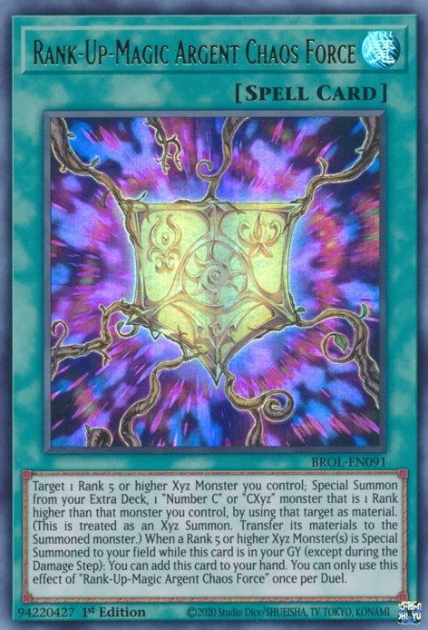 Rank Up Magic Argent Chaos Force Brothers Of Legend Yugioh