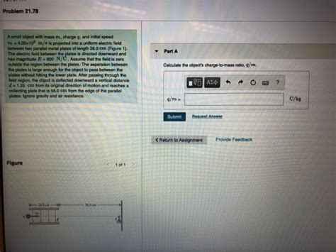 Solved Problem A Small Object With Mass M Charge Q Chegg