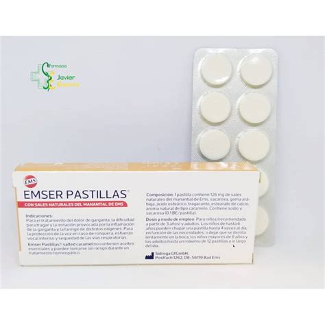 Emser Pastillas Sales Minerales Caramelo Salado