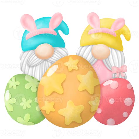 Gnomes Easter Watercolor Clipart 9693933 PNG