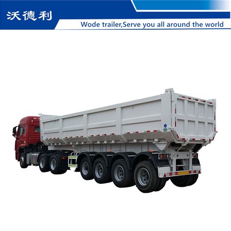 4 Axle U Shape Type Dump Tipper Tipping Semi Trailer For Construction