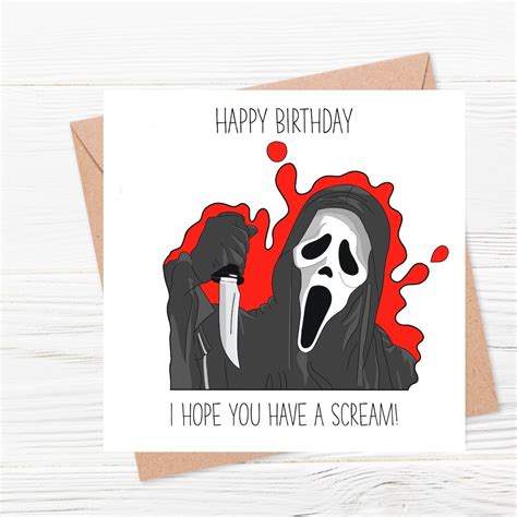 Horror Themed Birthday Cards Printable Cards