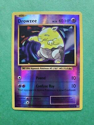 Pokemon Xy Evolutions Drowzee Reverse Holo Card Nm Ebay