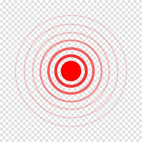 Premium Vector Pain Point Icon Red Hurt Symbol Concentric Ache