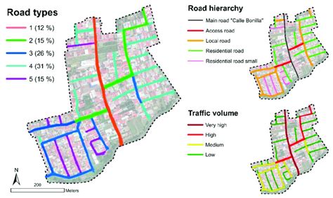 Spatial Distribution Of Road Types 1 5 Road Hierarchies And Traffic