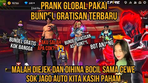 PRANK GLOBAL PAKAI BUNDEL GRATISAN TERBARU MALAH DIHINA BOCIL SONGONG