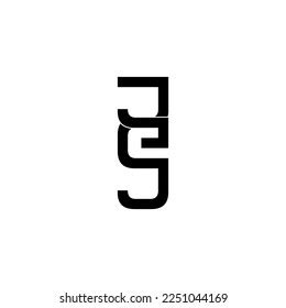 Jej Typography Letter Monogram Logo Design Stock Vector (Royalty Free ...