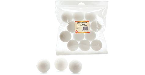 Styrofoam 2 Balls Pack Of 12 Hyg51102 Hygloss Products Inc