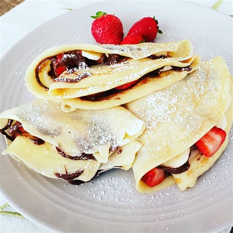 Strawberry Banana Chocolate Crepes