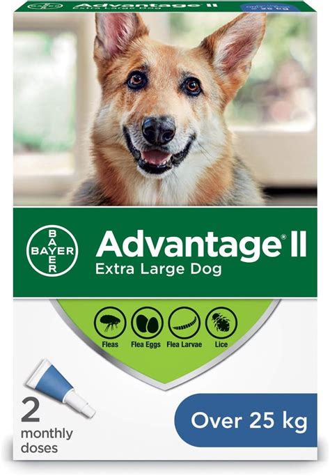 Advantage Ii Flea Treatment For Extra Large Dogs Weighing Over 25 Kg